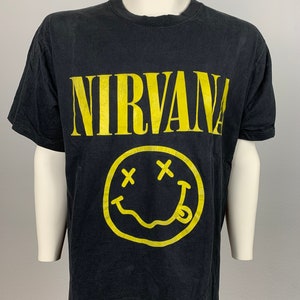 NIRVANA 90&#39;s T-Shirt Vintage / Smiley Face
