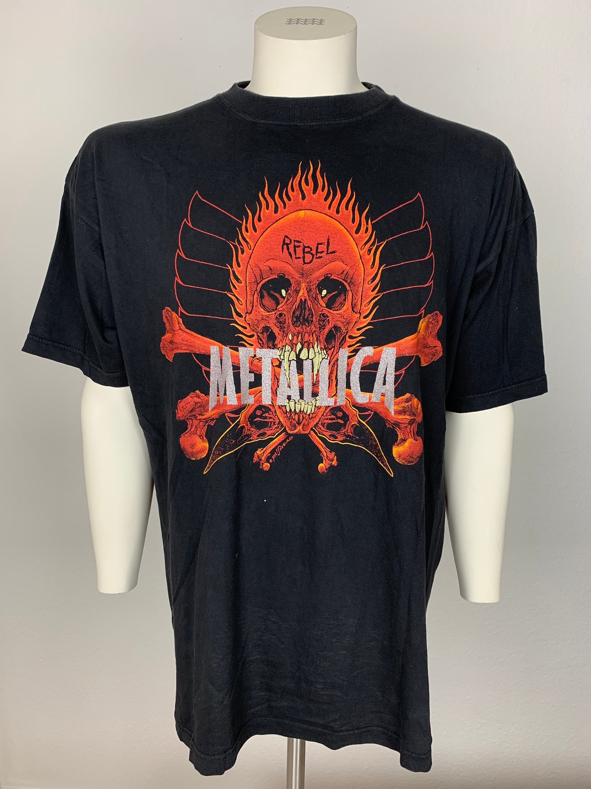 llica Tシャツ Pushead 90's Maid in USA Vintage 90s Metallica Pushead T Shirt Large Size - Etsy