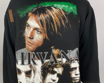 RARE!!VTG Nirvana Kurt Cobain Smile Sweatshirt Mint Extra Large