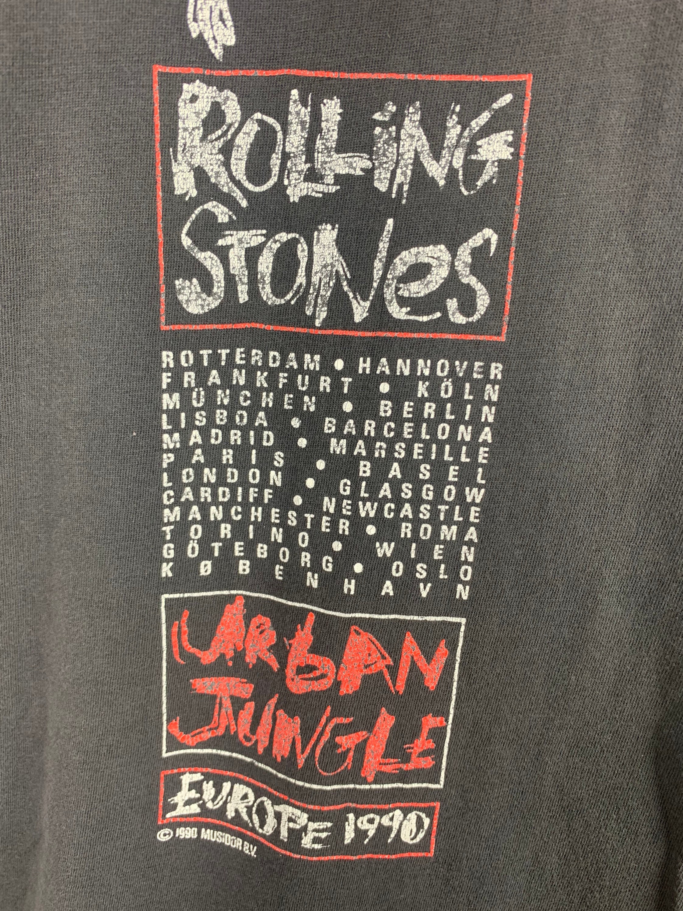 ROLLING STONES 1990 T-shirt Vintage / Urban Jungle / Europe Tour
