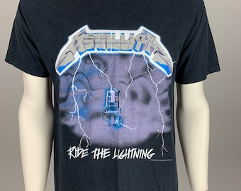 METALLICA 1994 T-shirt Vintage / Ride the Lightning - Etsy