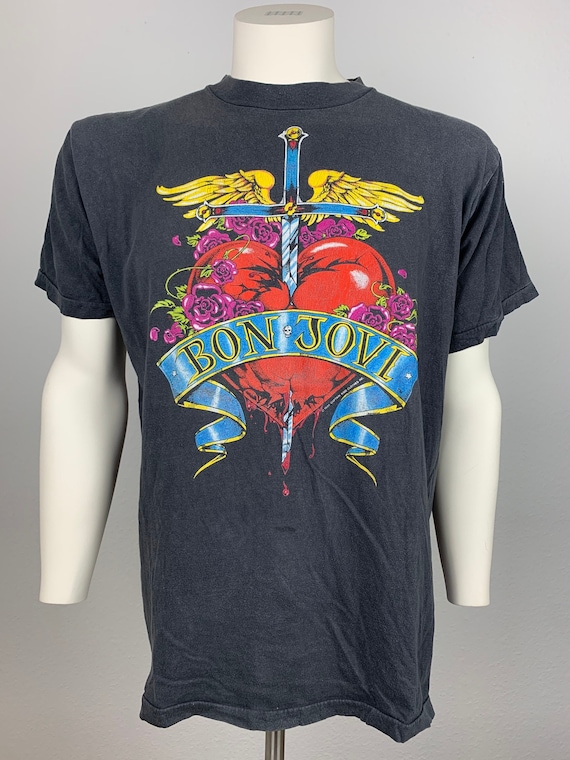 BON JOVI 1989 T shirt Vintage the World Concert Tee Etsy UK