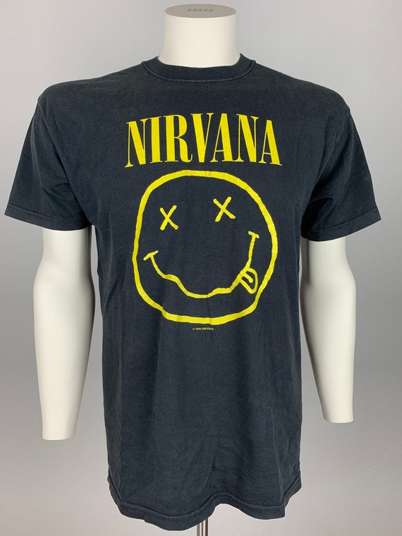 NIRVANA 1992 T-shirt Vintage / Smiley Face / Flower Sniffin / - Etsy