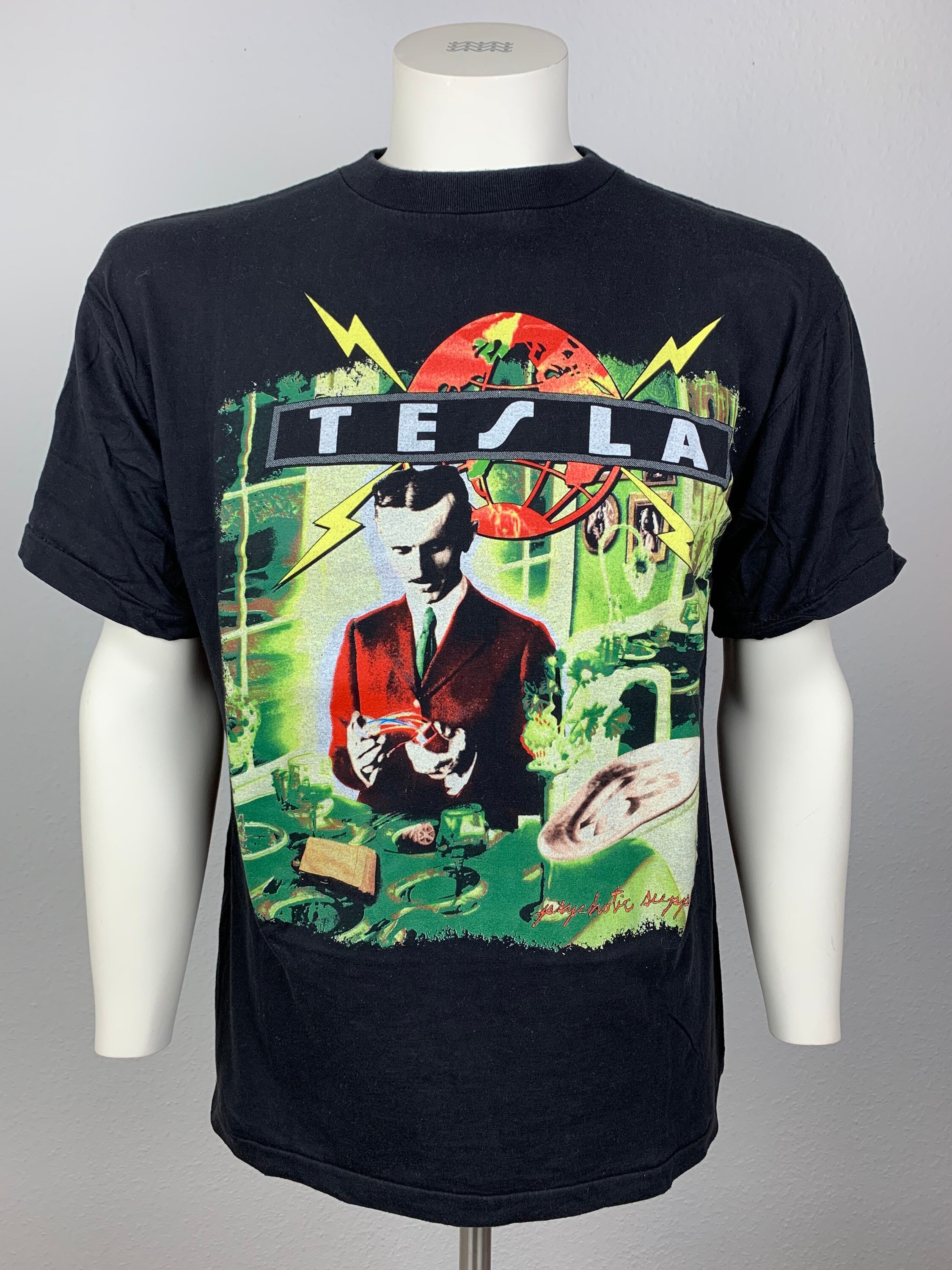 TESLA 1991 T-shirt Vintage / Psychotic Supper Tour - Etsy