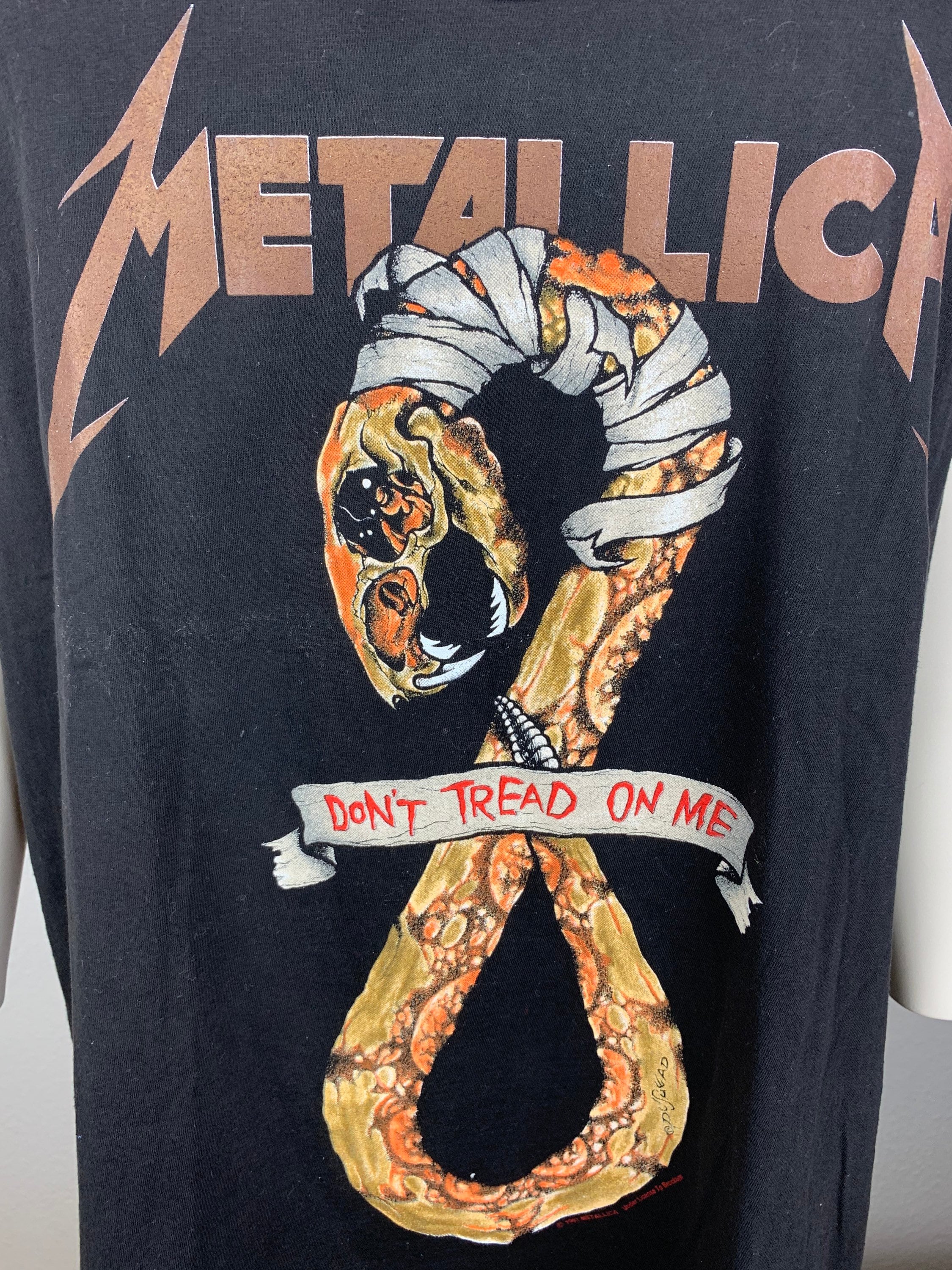 METALLICA 1991 Sleeveless T-shirt Vintage / Don't Tread on Me