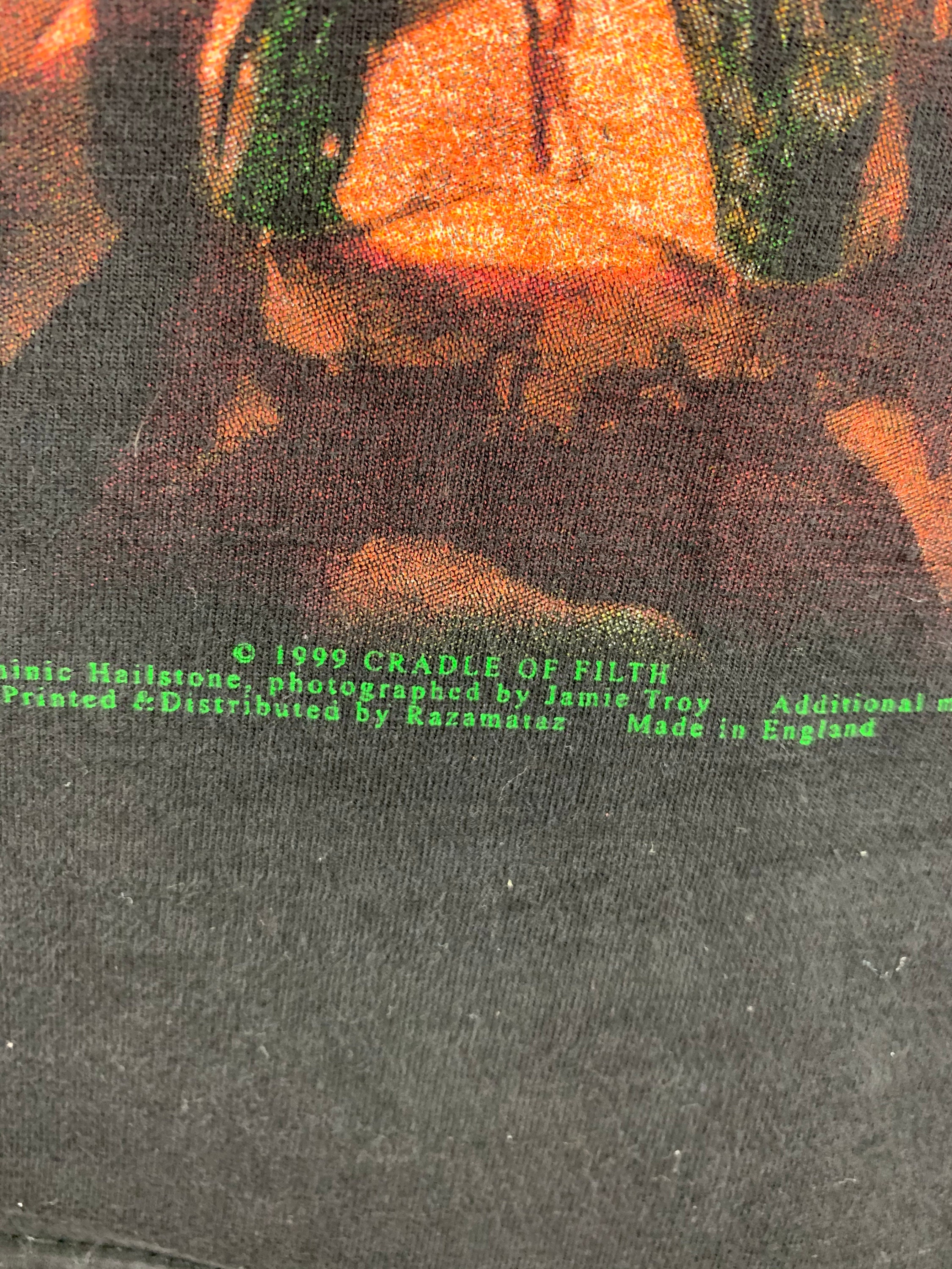 CRADLE OF FILTH 1999 T-shirt Vintage / Canvas for A Lick of Pain