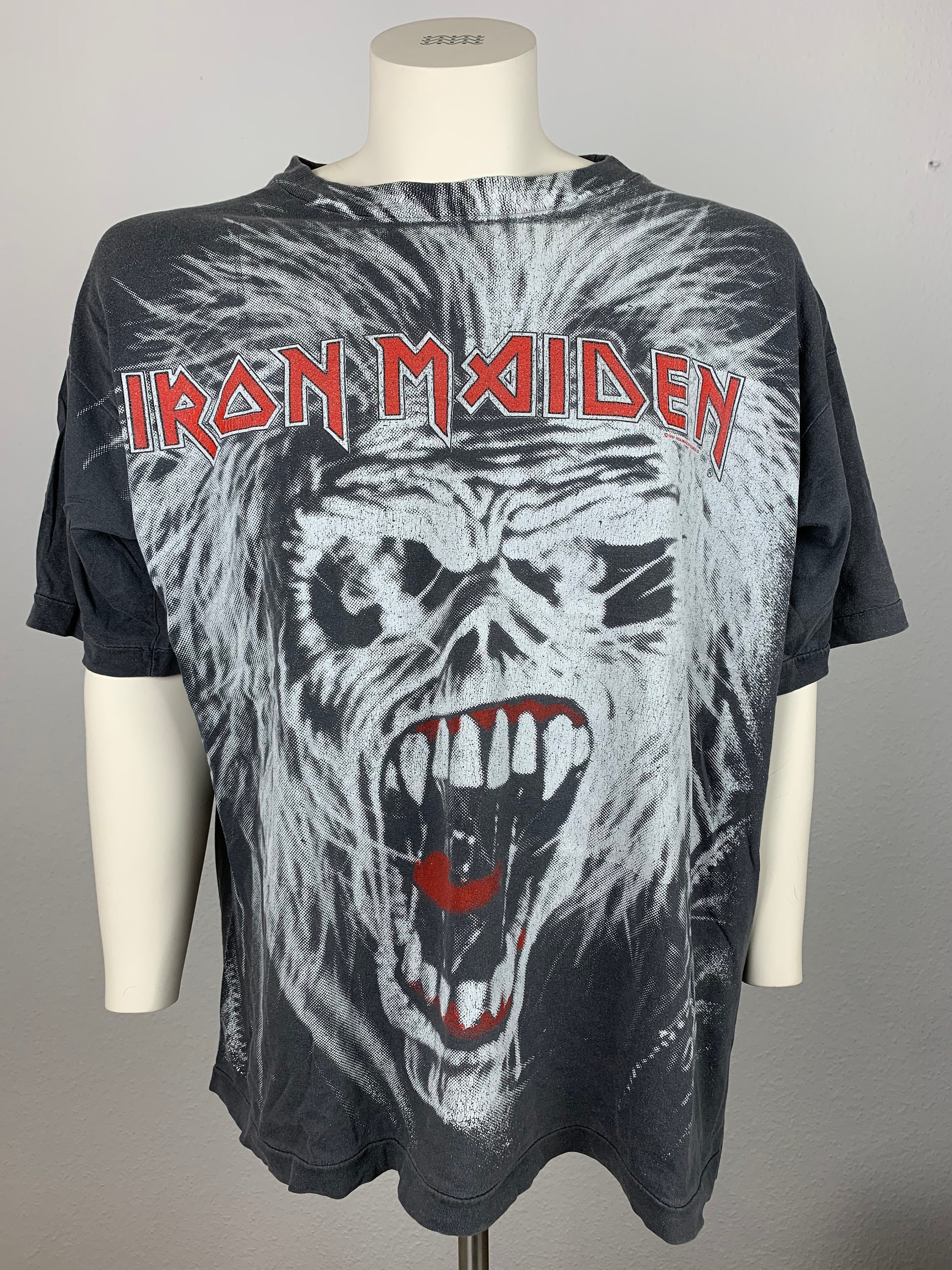 IRON MAIDEN 1991 T-shirt Vintage / All Over Print / Eddie - Etsy
