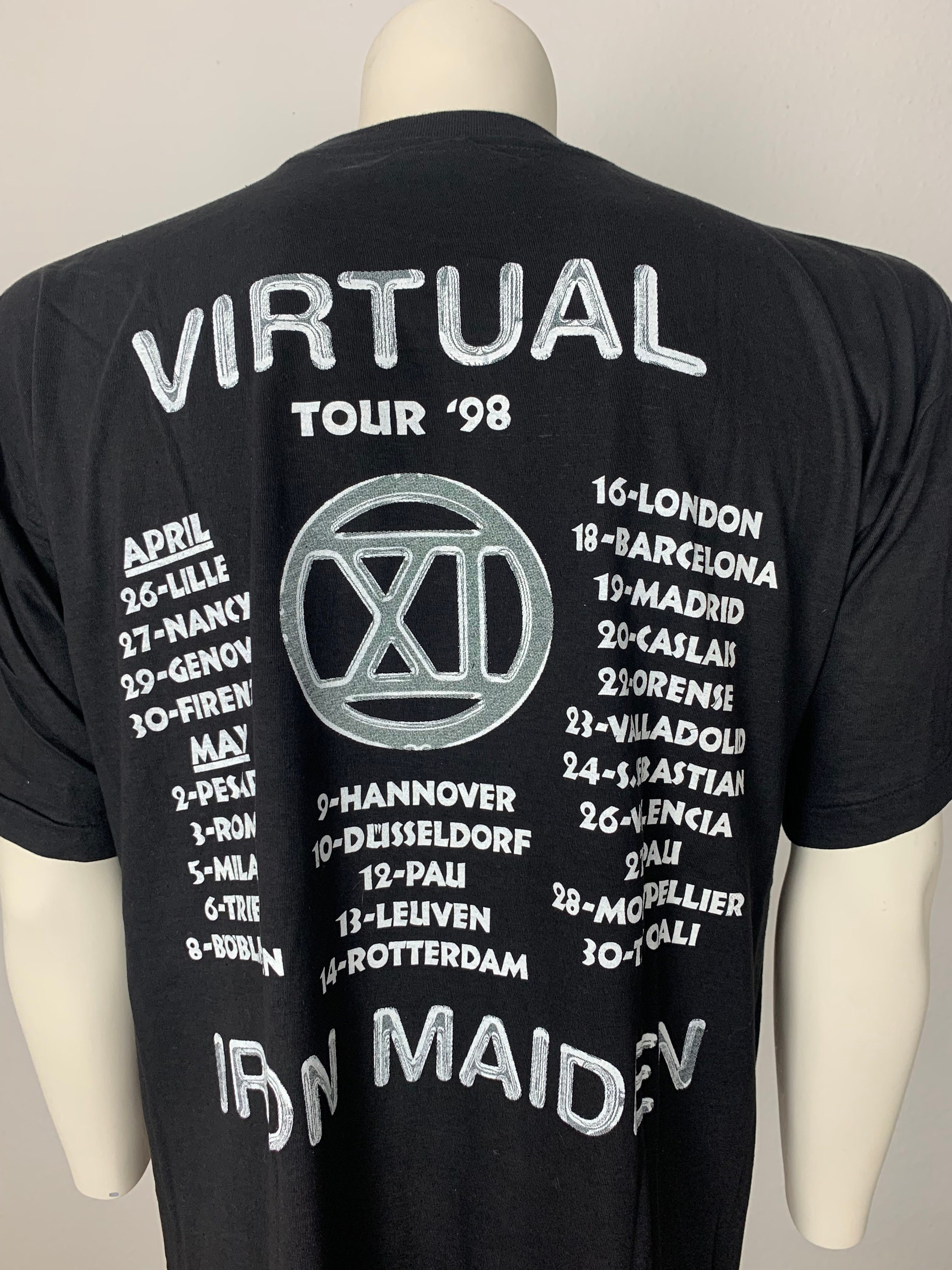 IRON MAIDEN 1998 T-shirt Vintage / Virtual Tour 98 - Etsy