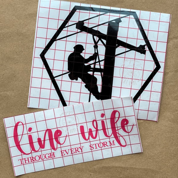 Line Wife Decal - Line Wife Car Decal - Lineman Decal - Lineman Car Decal - Line Mom Decal - Line Life Decal - Line Life Car Decal