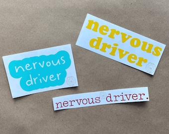 Nervöser Fahrer-Auto Aufkleber - wasserdichter Vinyl-Autoaufkleber
