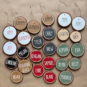 Custom Wood Ornament Single - Single Custom Word Ornament - Personalized Word Ornament