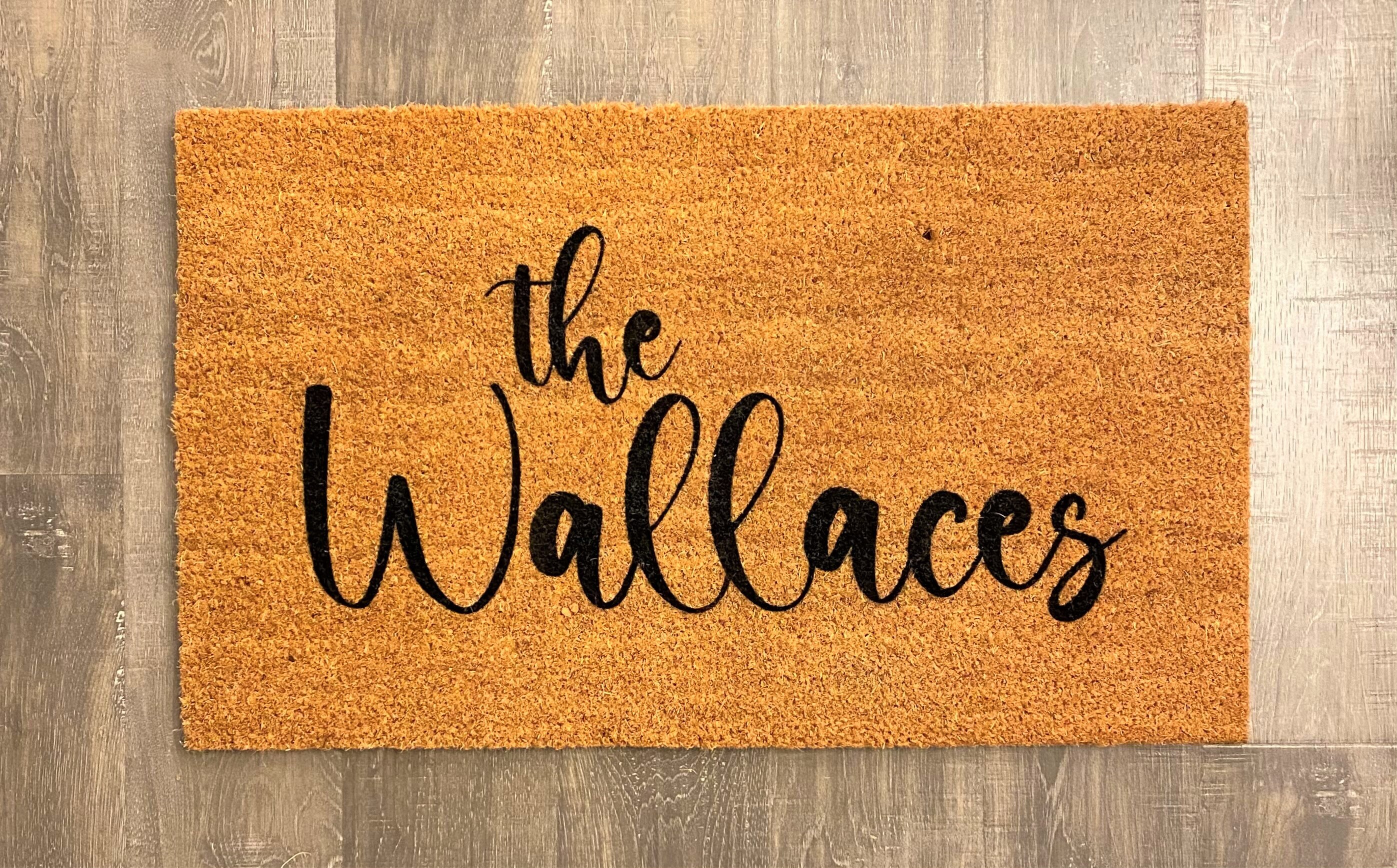 Personalized Last Name Coir Doormat Family Doormat 18x30 Etsy