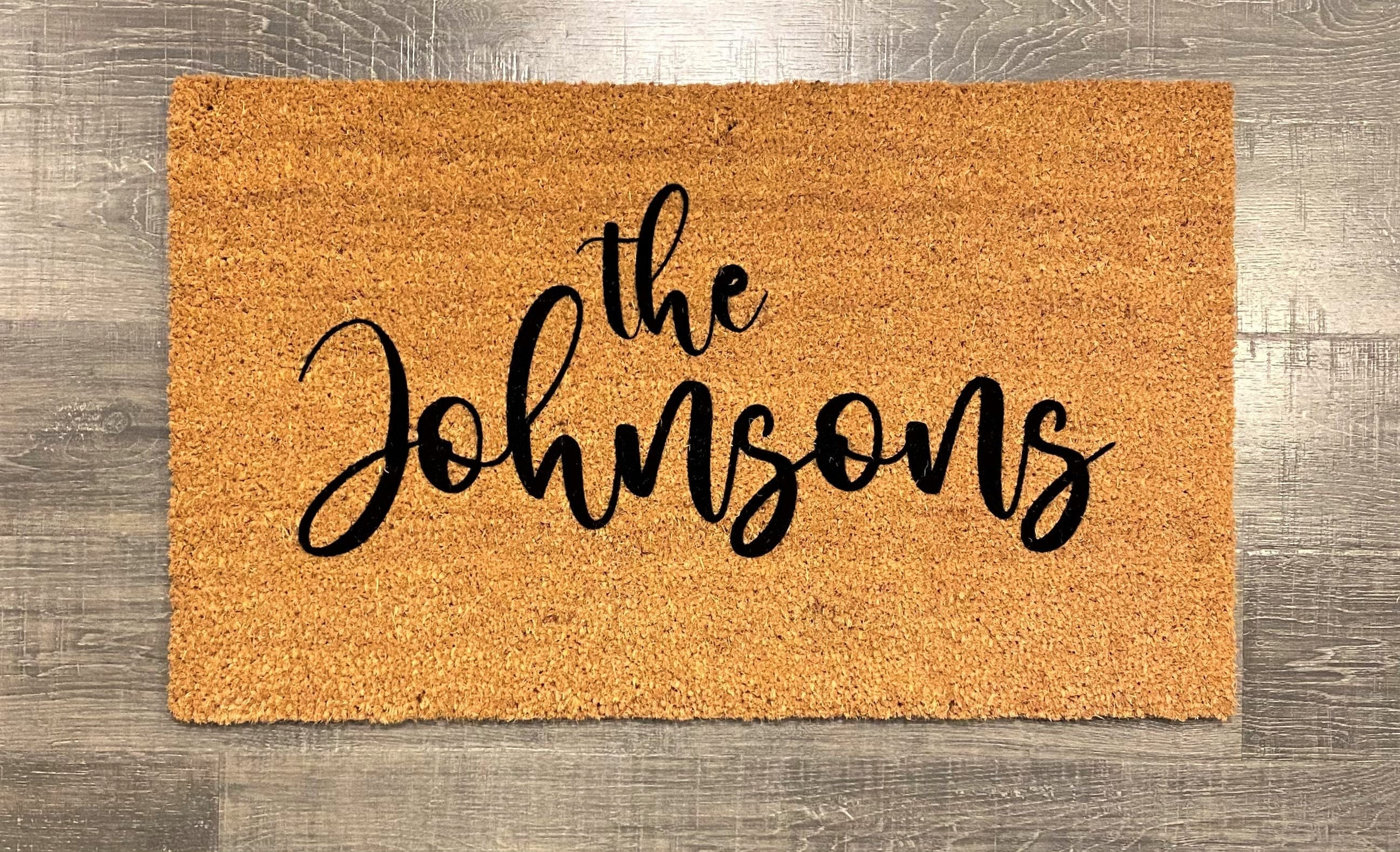 Personalized Last Name Coir Doormat Family Doormat 18x30 Etsy