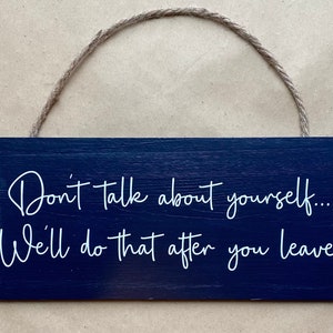 Custom Navy Blue Wood Sign - Personalized Navy Blue Wood Sign - Custom Sign - Personalized Sign - Custom Door Sign - Personalized Door Sign