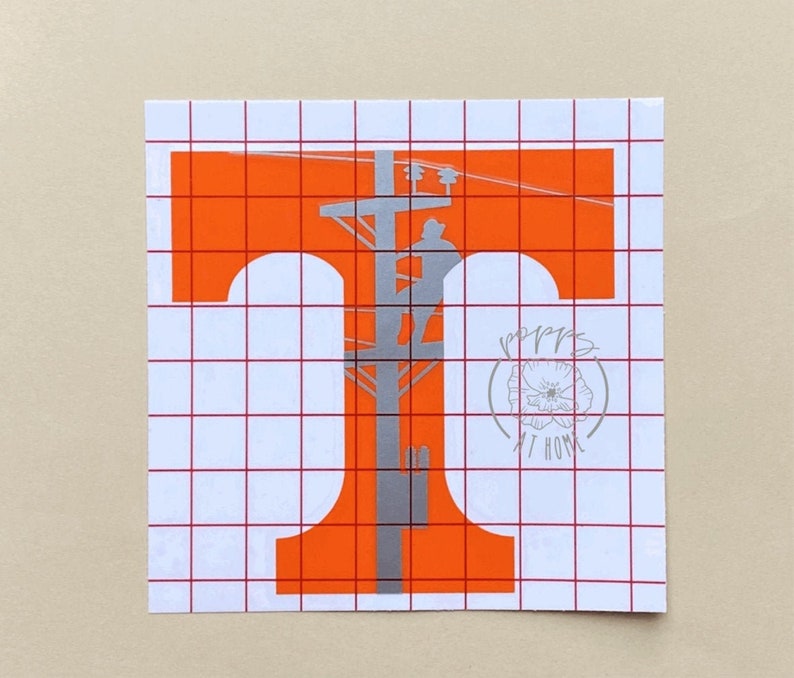 Tennessee Lineman-dekal - TN Orange T, anpassningsbart vinylklistermärke bild 1