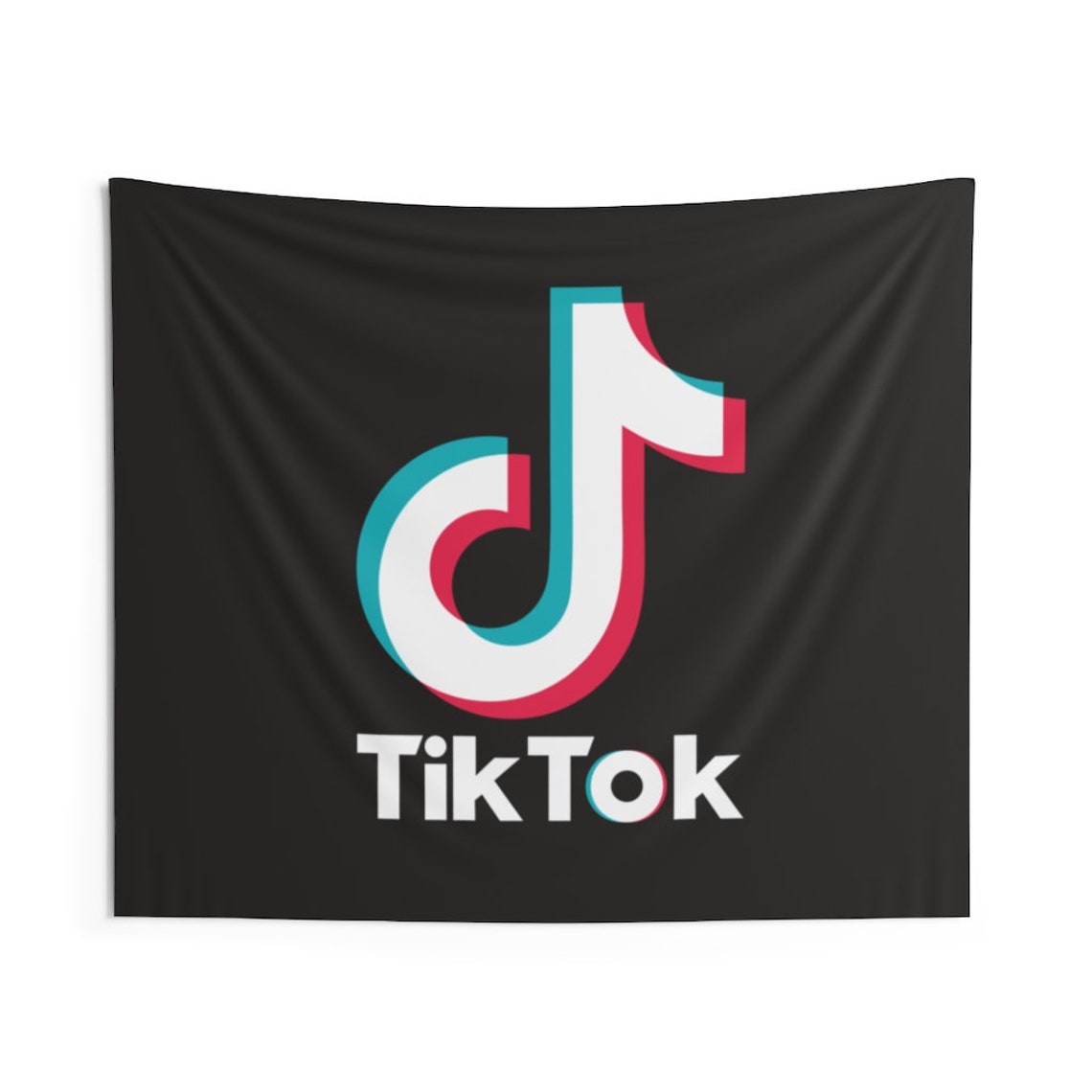 Tiktok logo app banner flag poster tapestry wall design decor Etsy