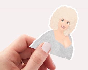 Dolly Parton Sticker | Hand Drawn Dolly Laptop Sticker | Dolly Water Bottle Stickers