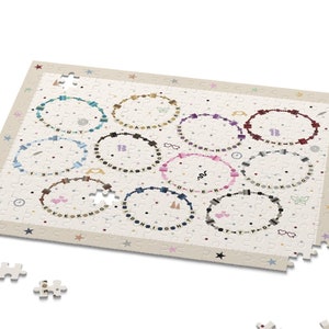 Eras Friendship Bracelet Jigsaw Puzzle | Taylor 252 Piece Puzzle |  Swift Fan Gift | Pop Culture Puzzle