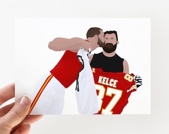 Travis Kelce and Jason Kelce Card + Envelope | Travis Kelce Chiefs Card | Jason Kelce and Travis Kelce Valentines Card  | Pop Culture Card