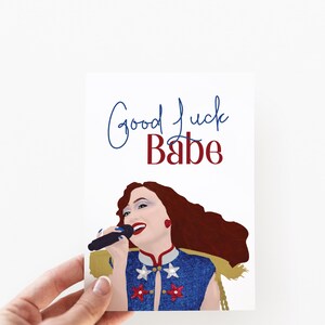 Tarjeta Chappell + Sobre / Tarjeta "Buena Suerte, Nena" / Tarjeta de Cumpleaños / Tarjeta de Cumpleaños de Cultura Pop
