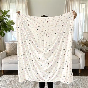 TS Eras Symbols Blanket | Taylor Microfiber Blanket | Eras Tour Aesthetic Velveteen Microfiber Blanket | Double-Sided Print