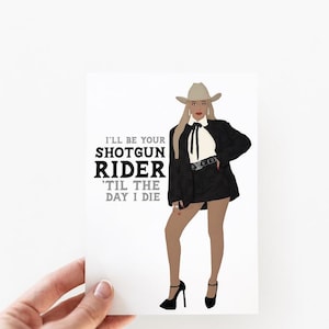 Biglietto di auguri Beyoncé + busta / Biglietto di auguri Cowboy Carter / Biglietto di auguri di compleanno / Biglietto di auguri di compleanno sulla cultura pop