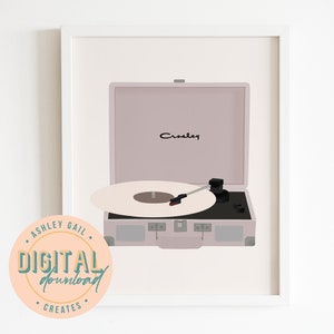 Digital Download | Art Print | Record Player Illustration | Download JPEG