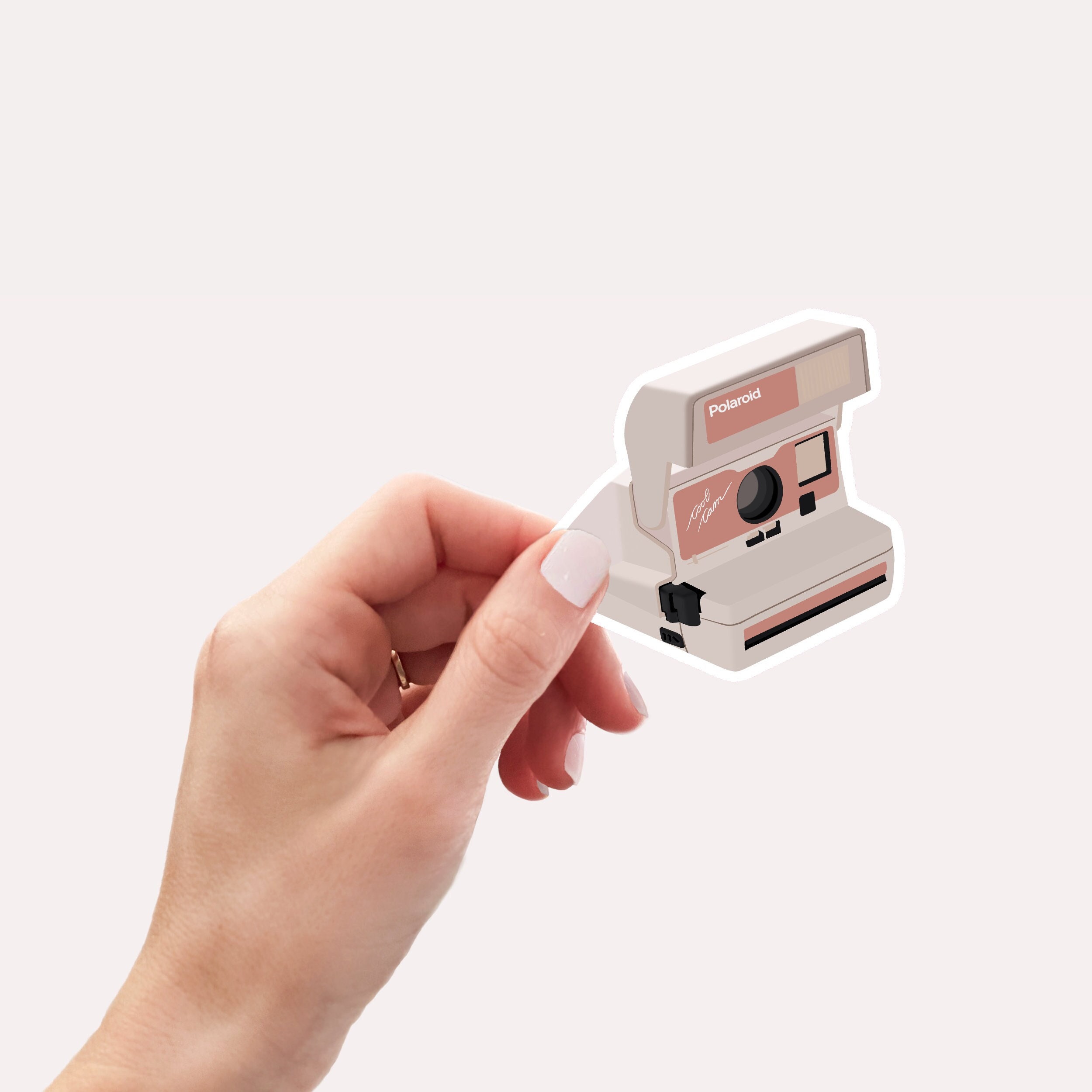 Pink Polaroid Sticker Retro Polaroid Laptop Sticker 90s