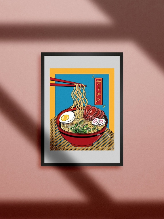 Ramen Poster Ramen Art Decor Ramen Wall Art Japanese Wall Etsy