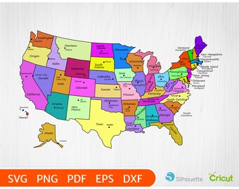 united states map printable etsy