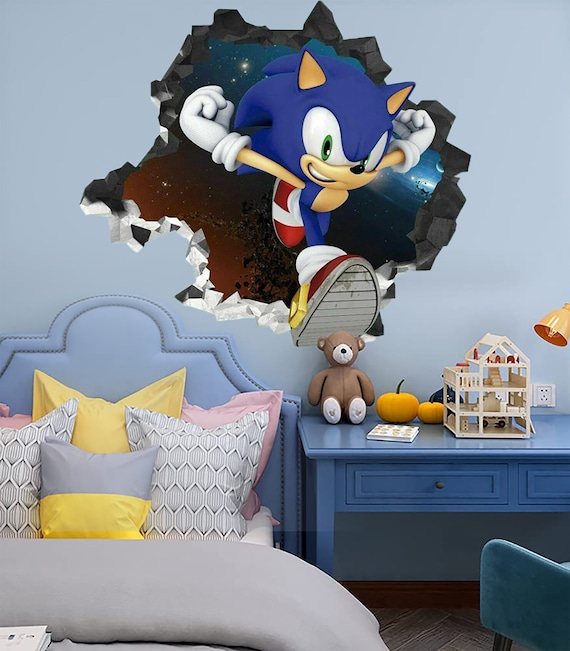 Restricción servir juguete Pegatinas de pared 3D de Sonic The Hedgehog decoración de - Etsy México