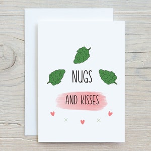 Stoner Valentines Day, Birthday, Anniversary Card, Nugs & Kisses