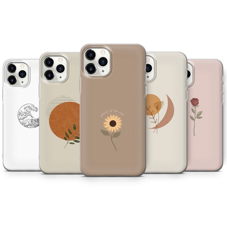 Minimalist Phone Case Aesthetic Cover for iPhone 14, 13, 11 Pro, 12, XR, XS, X, 8, SE 2022 Samsung A12, S20, S21, S22, A73, A53, Huawei P30 