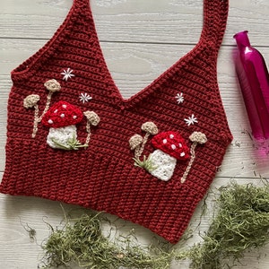 Crochet Mushroom Crop top