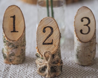 Table Numbers Wood Table Decoration Table Numbers Wedding Display Wooden Discs Fire Painting