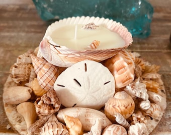 Sanibel Seashell Centerpiece with Candle