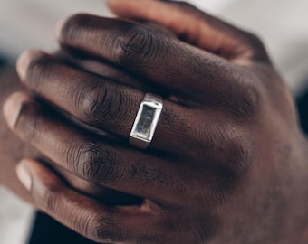 Solid Gold Signet Ring • 925 Sterling Silver Open Ring • Wide Adjustable Ring • Basic Ring • Statement Ring • Gift