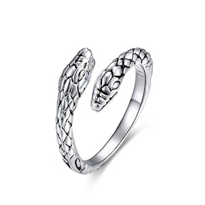 925 Sterling Silver Snake Ring, Size Adjustable Ring, Open Ring, Snake Ring, Gifts Ring, Animal Ring, Snake Ring, Adjustable Ring