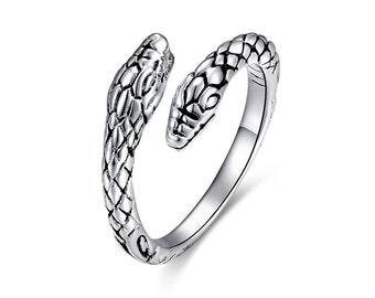 Gold Schlangenring • Verstellbarer Schlangenring • 925 Sterling Silber Schlangenring • Gold Schlangen Ring • Silberring Schlange • Snake