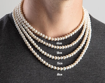Freshwater Pearl Necklace - Natural Pearl Necklace - Genuine Natural Freshwater Pearl Necklace - Gift for Her - Gift Idea for Men - Unisex