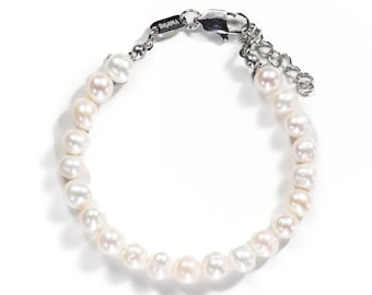 Freshwater pearl bracelet - natural pearl bracelet - pearl bracelet - genuine freshwater pearl necklace - gift for her - gift idea for men