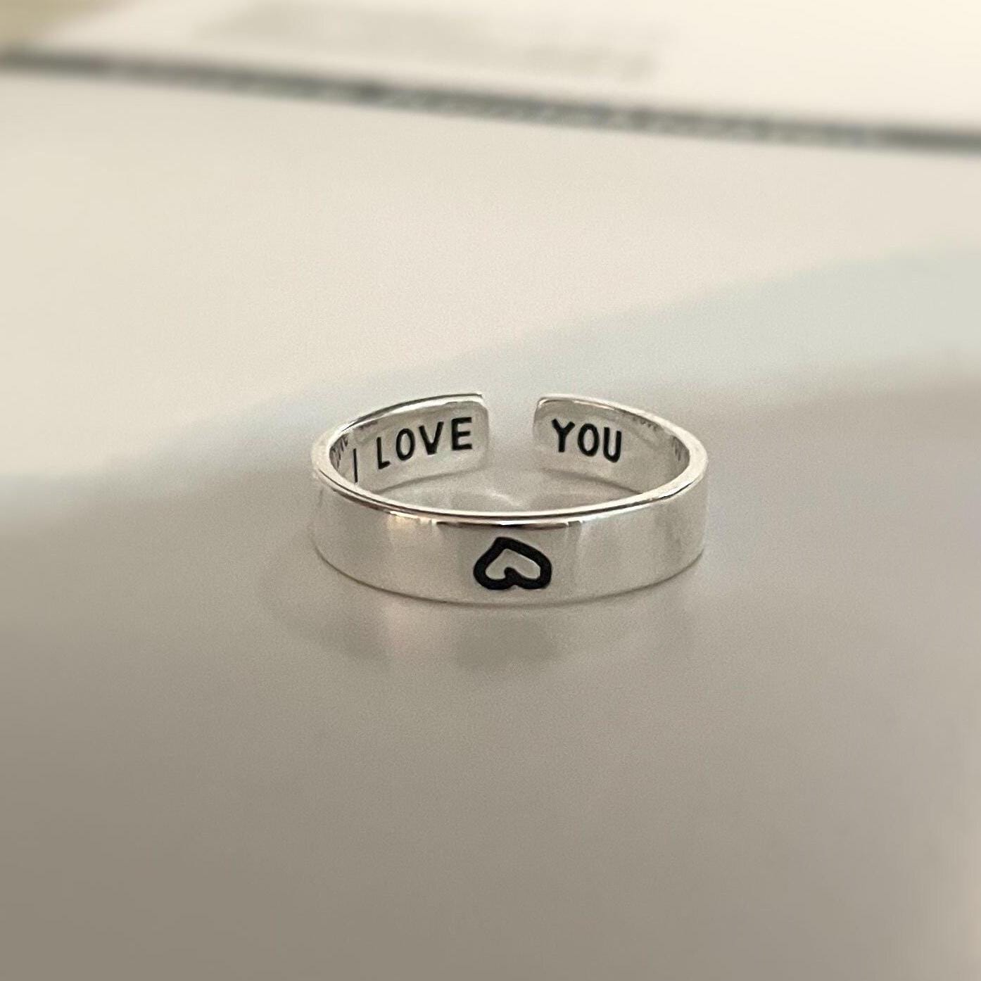 まちゃアイラブユー　リング　シルバー　刻印　希少　ヴィンテージ Vintage I Love You Rings - Etsy