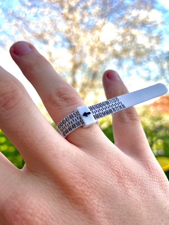Medidor de anillos Medidor de anillos ajustable Cinta métrica para anillos  Anillo de plástico reutilizable más grande Tallas UE Talla de anillo Tallas  múltiples -  España