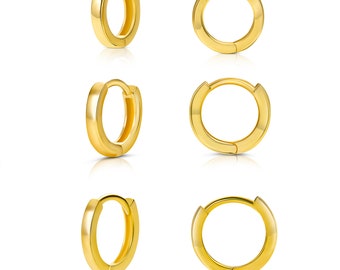 Dainty Angular Hoop Earrings Gold • Hoop Earrings Gold • Hoop