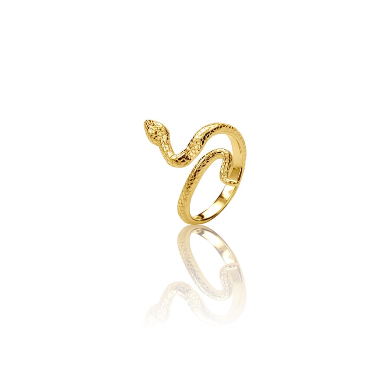 Vintage Snake Ring Adjustable Snake Ring Open Snake Ring 925 Sterling Silver Snake Ring Gold Snake Ring Spiral Ring Animal Ring image 8
