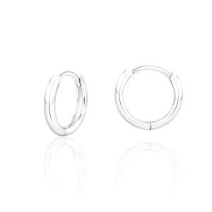 Sierlijke hoepeloorbellen zilver • Glanzende zilveren oorbellen • Hoepeloorbellen 925 sterlingzilver • Minimalistische oorbellen • Kleine hoepeloorbellen