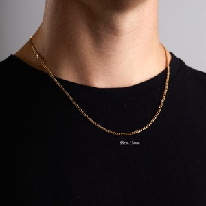 Schakelketting Zilveren ketting Roestvrijstalen ketting Zilveren herenketting Cadeau-idee Zilver Tankketting Zilveren ketting afbeelding 5