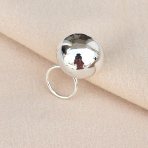 Ball Ring For Sterling Silver Ball Ring, 12mm, 15mm, 18mm, 20mm, 22mm, 25mm, Silver Ball Ring, Minimalist Ball Ring, Father&#39;s Day Gift Her