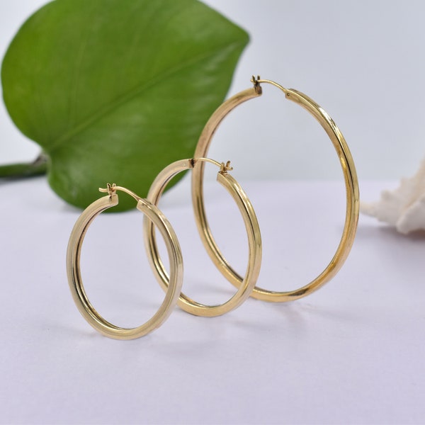 Square Gold Earrings Etsy