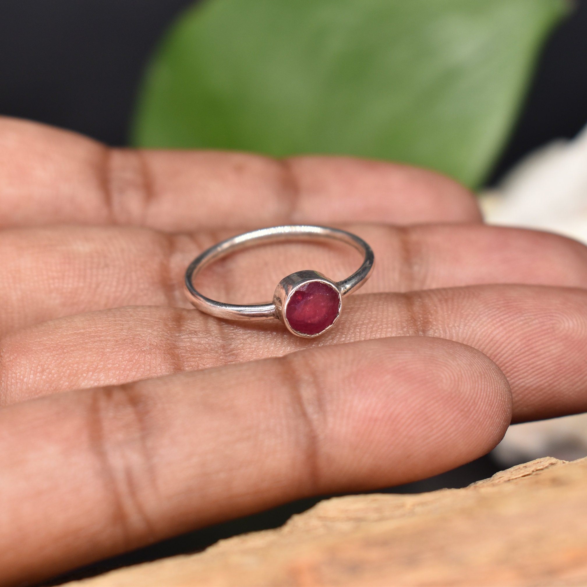 Natural Ruby Ring Genuine Ruby Ring Available in Gold Rose - Etsy UK